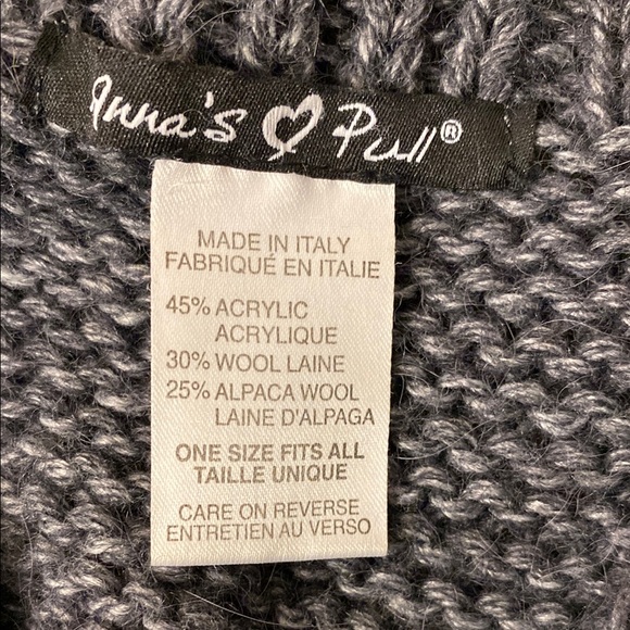 Knit Poncho, O/S - Picture 7 of 7